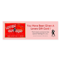 Lovers Gift Card business cards