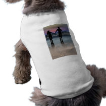 Lovers Holding Hands Walking into the Beach Sunset pet clothing