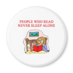 lovers of books and reading fridge magnet