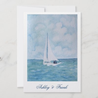 It is a beautiful wedding invite particularly for nautical theme