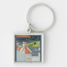 Lovers on a Terrace, c.1780-1800 Key Chains