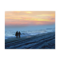 Lovers Sunset Beach Walk postcards
