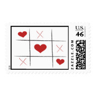 Lovers Tic Tac Toe stamp