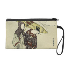 Lovers Under an Umbrella Wristlets