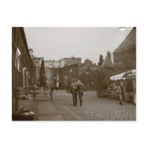 Lovers walking postcards