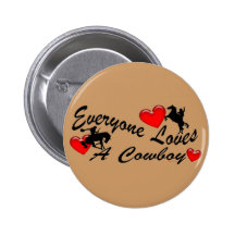 Loves A Cowboy Button