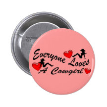 Loves A Cowgirl Button