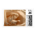 Loves And Cream Roses Wedding Postage Stamps stamp