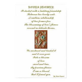 Loves Flower Poetry Art_Romantic Love Poster print