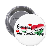 Loves Italian Boy Button