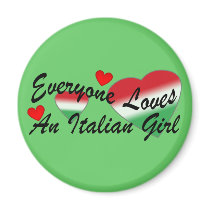 Loves Italian Girl Magnet by Method77 Loves Italian Girl Magnet