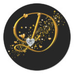 Love's Magic D monogram stickers