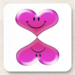 Loves Me, Loves Me Not, Fun Hearts Design cork coasters