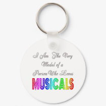 Loves Musicals Keychain by Showtune_Nation Loves Musicals Keychain