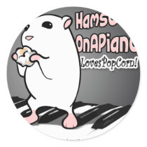 Loves Popcorn! stickers by hamsteronapiano Loves Popcorn! stickers