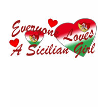 Loves Sicilian Girl (Dark) t-shirts