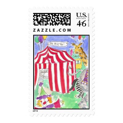 Lovie and Dodge Big Top Postage by lovieanddodge