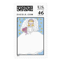 Lovie and Dodge Blushing Bride postage by lovieanddodge Lovie and Dodge Blushing Bride postage