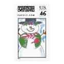 Lovie and Dodge Christmas Snowman postage by lovieanddodge Lovie and Dodge Christmas Snowman postage