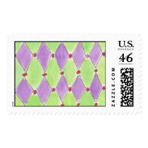 Lovie and Dodge Harlequin Stamp