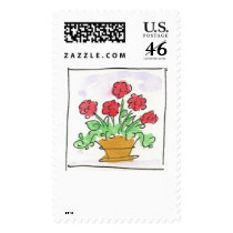 Lovie and Dodge- KK Geraniums postage