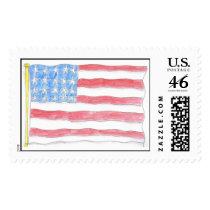 Lovie and Dodge Old Glory postage