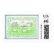 Lovie and Dodge Pastoral Blue postage
