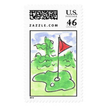Lovie and Dodge Tee Time postage