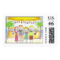 Lovie and Dodge Tiki Hut postage