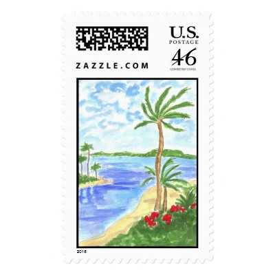 Lovie and Dodge - Tropical Breeze Postage Stamps