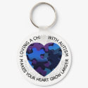 Loving a child with autism keychain