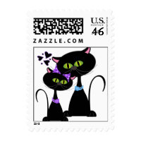 Loving Cats Wedding Stamp