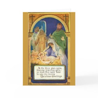 Loving Christmas Greetings Nativity card