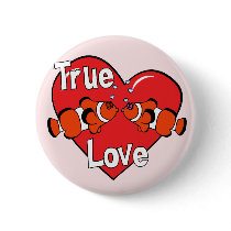 Loving Clownfish Button by MenagerieMayhem Loving Clownfish Button