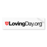 Loving Day Bumper Sticker in White