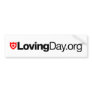 Loving Day Bumper Sticker in White