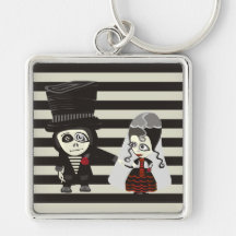 Loving Gothic Wedding Key Chain