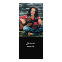LOVING GUITAR, Country Blues Folk  Pop Music Personalized Invite
