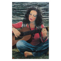 LOVING GUITAR, Country Blues Folk  Pop Music Stationery Design