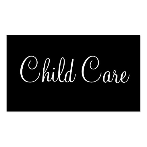 Loving Hands Child Care Business Card Business Card Template (back side)