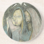 Loving Holy Family Sandstone Christmas Coaster Loving Holy Family Sandstone Christmas Coaster