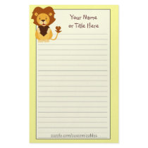 Loving Lion Stationery by Customizables Loving Lion Stationery