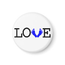 Loving Me Some Babies - Blue Fridge Magnets