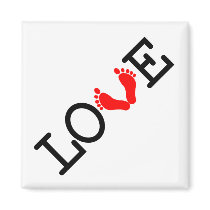 Loving Me Some Babies - Red Refrigerator Magnets
