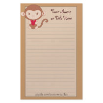 Loving Monkey Stationary stationery by Customizables Loving Monkey Stationary stationery