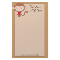 Loving Monkey Stationery by Customizables Loving Monkey Stationery