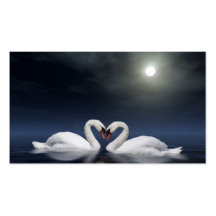 Loving swans business card template