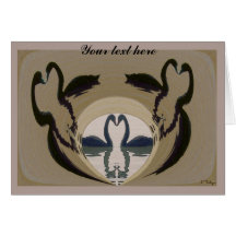 loving swans greeting cards