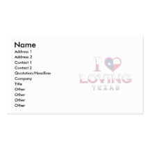 Loving, Texas Business Card Template