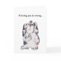 Loving You Wrong Cartoon Rabbit Valentines Card by zooogle Loving You Wrong Cartoon Rabbit Valentines Card